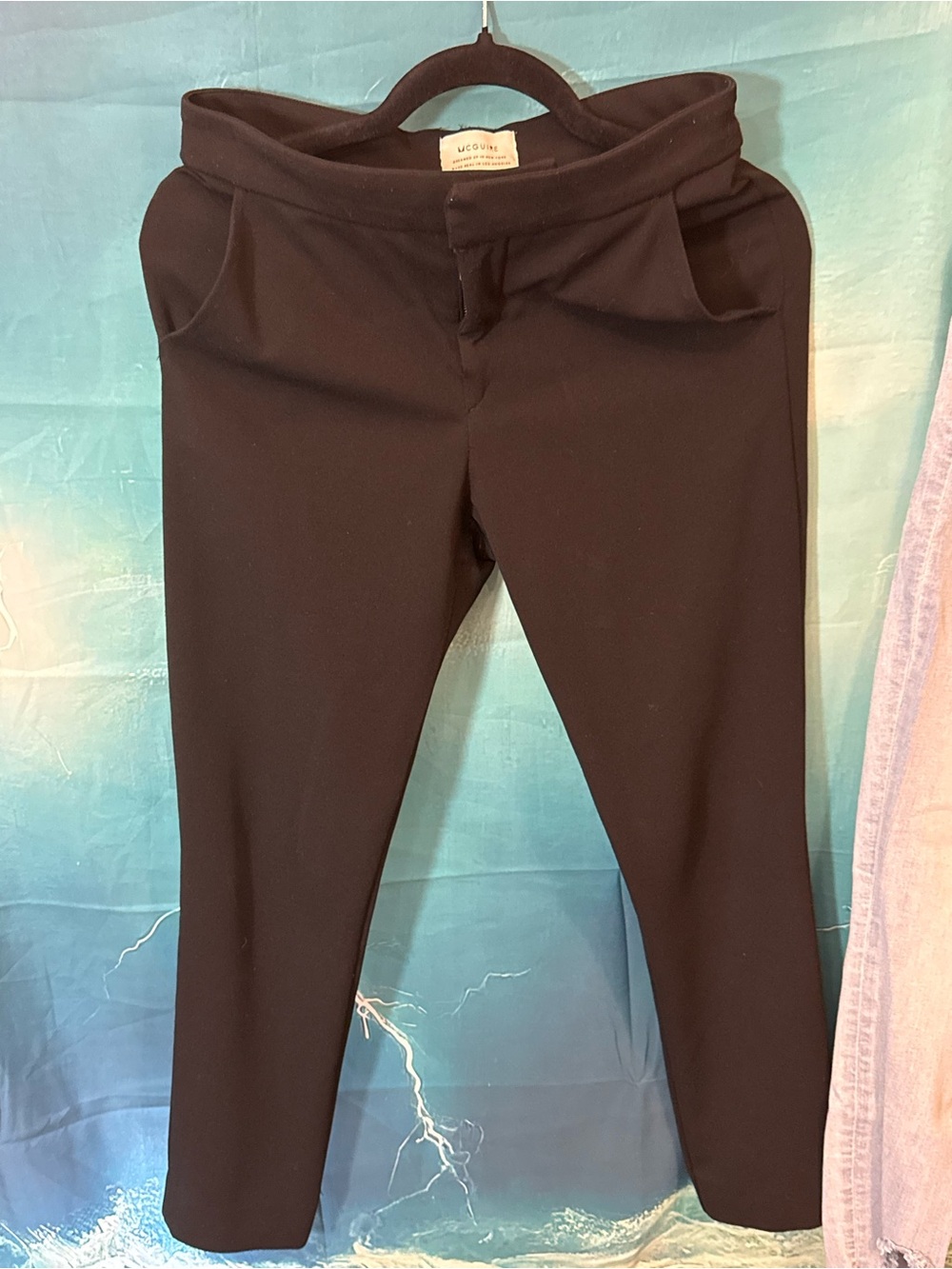 McGuire Black Cropped Ponte Tapered Pants